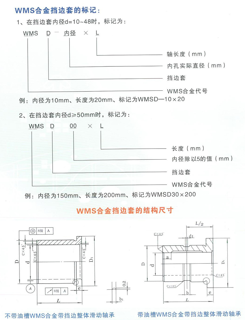 WMS合金擋邊套的標(biāo)記